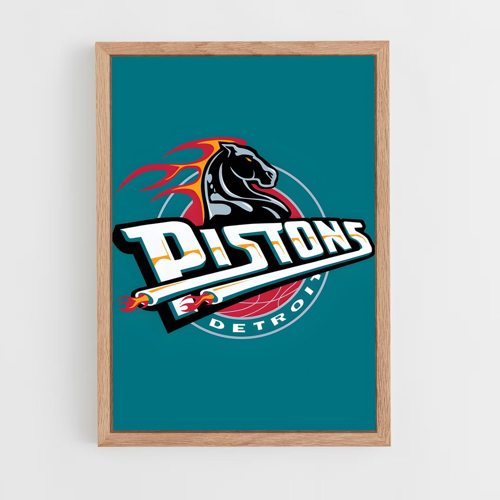 Poster Pistons Power – affiche Basketball (vue 4)